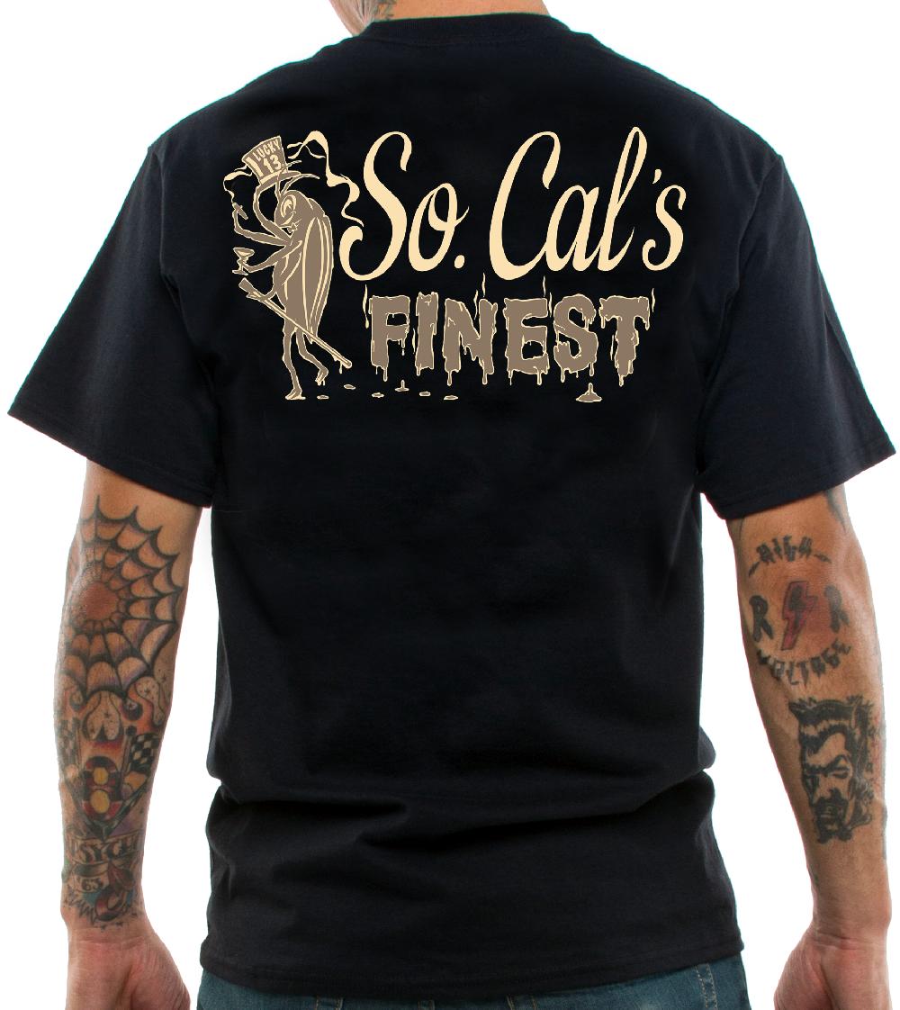 Lucky 13 The SO CAL’S FINEST Men’s Short Sleeve Tee Shirt By Lucky 13 Black – Lucky13apparel