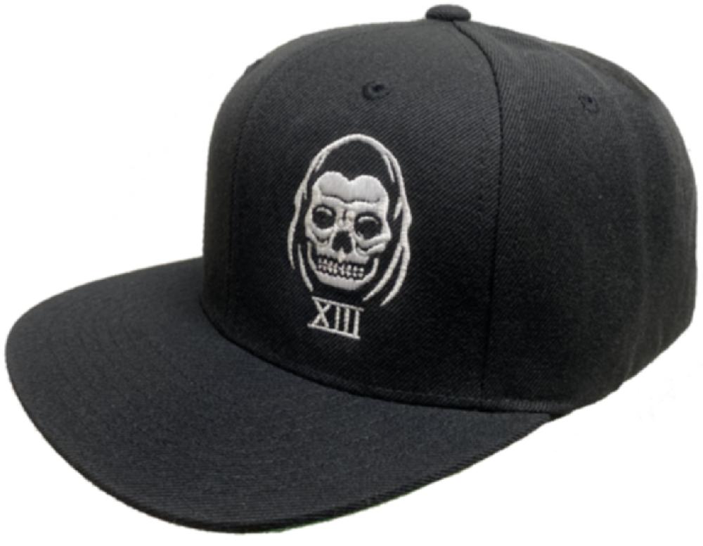 lucky 13 The “Speed Reaper” Snapback Hat by Lucky 13 Blk/ Wht – Lucky13apparel