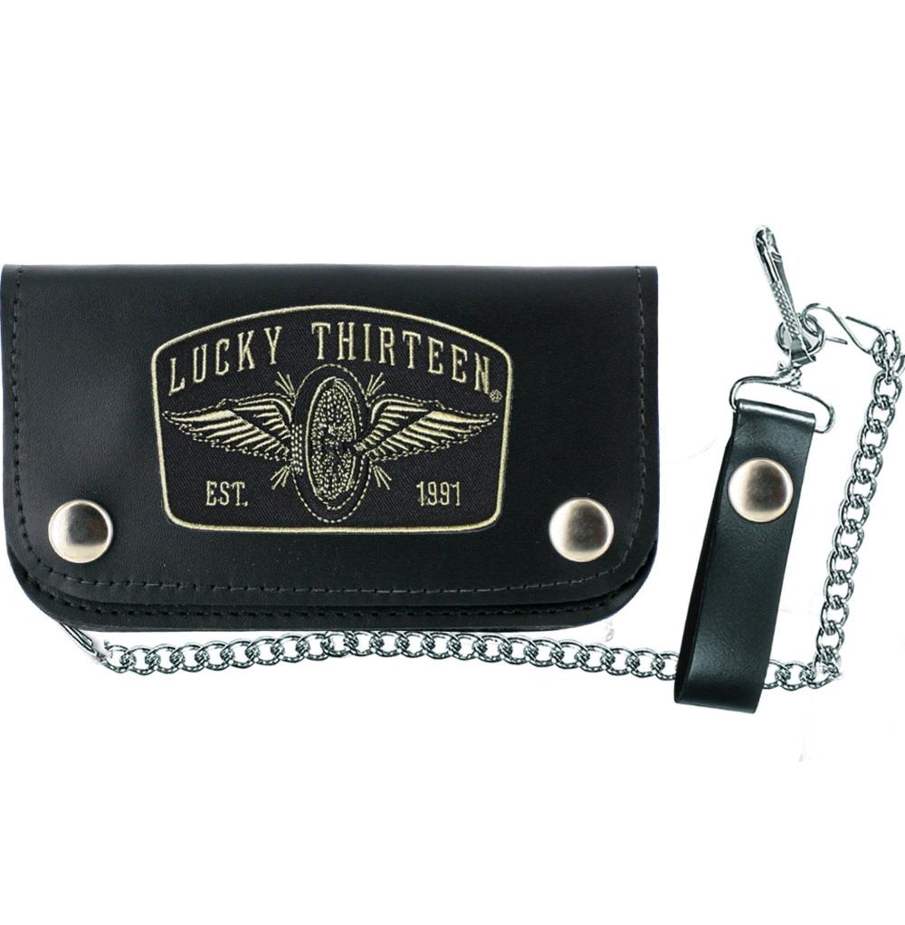 lucky 13 The SPEEDSTER 6” Patch Wallet by Lucky 13 Black – Lucky13apparel