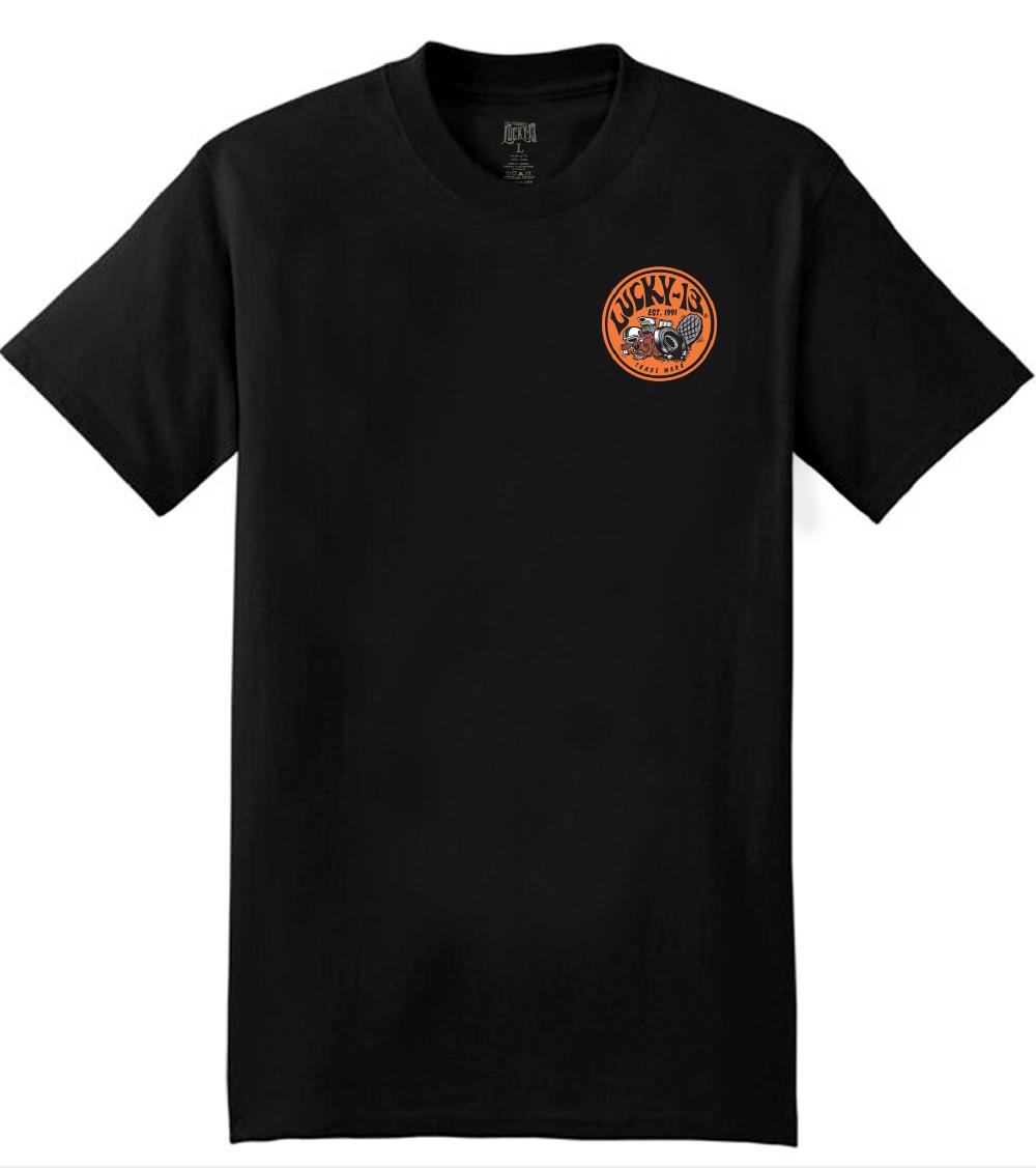 Lucky 13 The SUPER BEAVER Men’s Short Sleeve Tee Shirt By Lucky 13 Black – Lucky13apparel