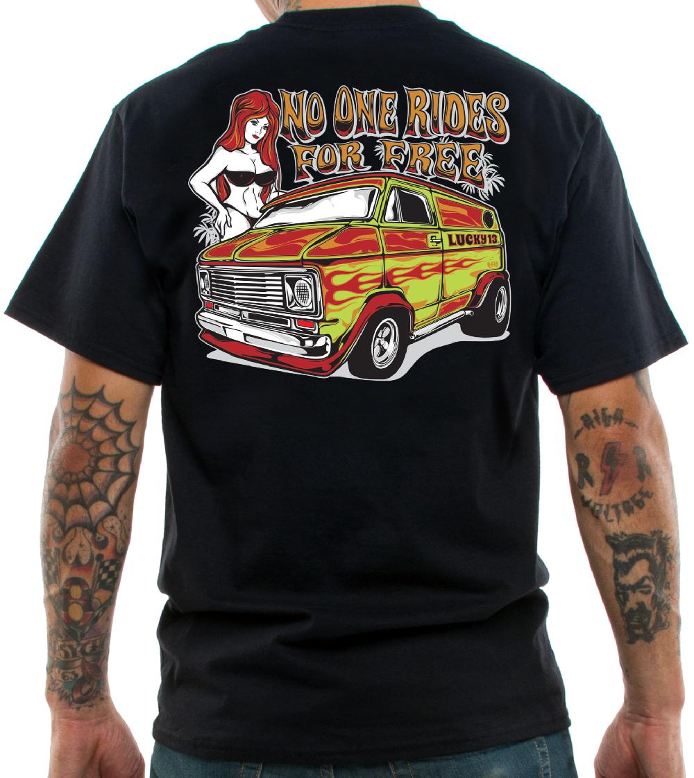 Lucky 13 The SUPER VAN Men’s Short Sleeve Tee Shirt By Lucky 13 Black – Lucky13apparel