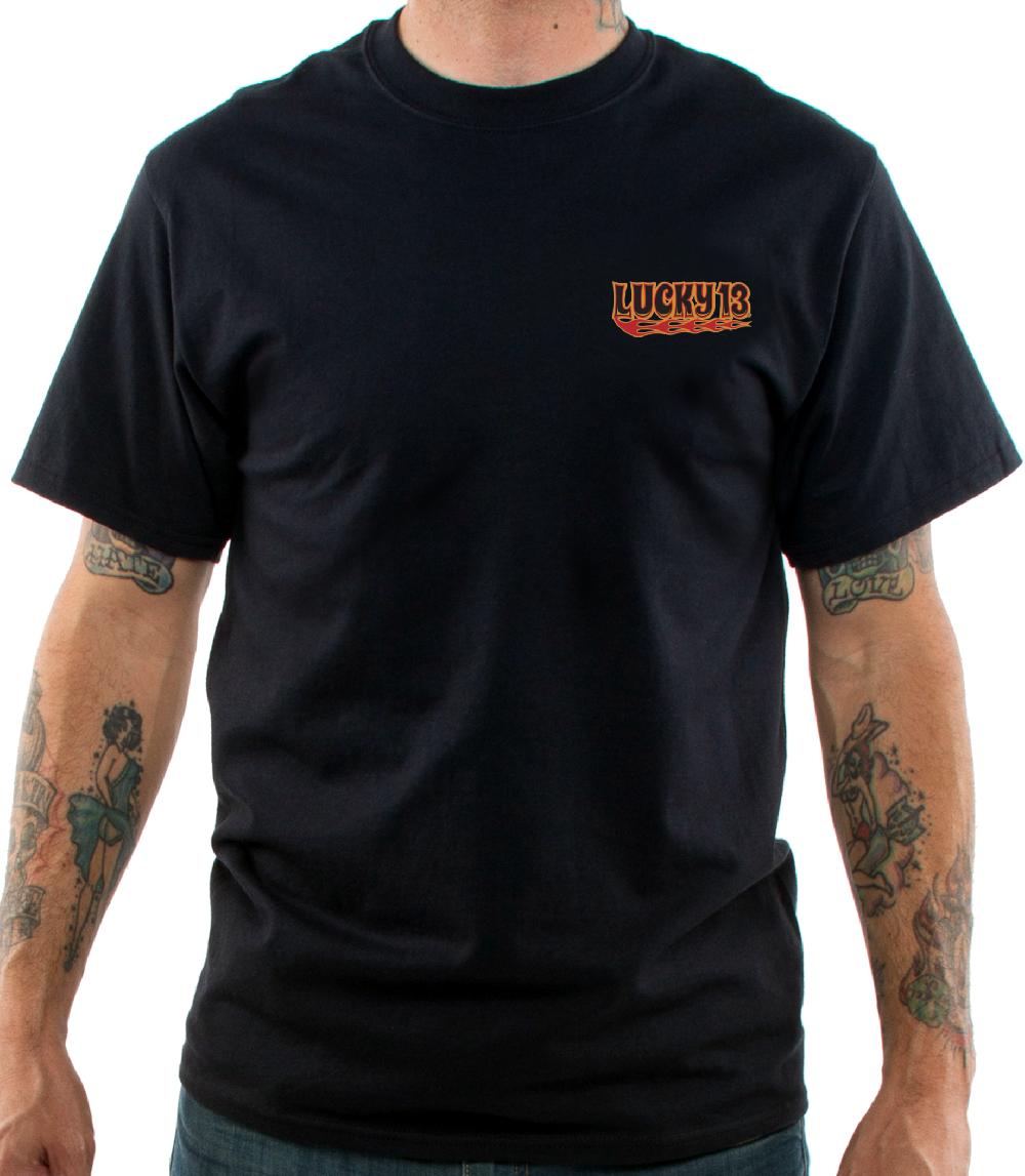Lucky 13 The SUPER VAN Men’s Short Sleeve Tee Shirt By Lucky 13 Black – Lucky13apparel