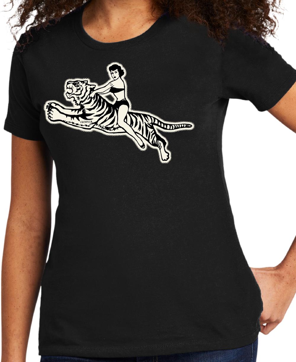 Lucky 13 The UNLEASHED Women’s Crew Neck Tee By Lucky 13 Black – Lucky13apparel