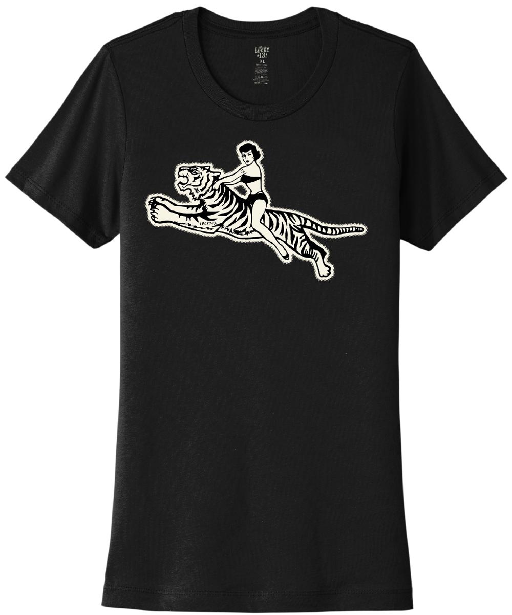 lucky 13 The UNLEASHED Women’s Crew Neck Tee by Lucky 13 Black – Lucky13apparel