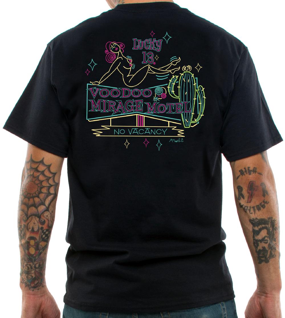 Lucky 13 The VOODOO MIRAGE Men’s Short Sleeve Tee Shirt By Lucky 13 Black – Lucky13apparel