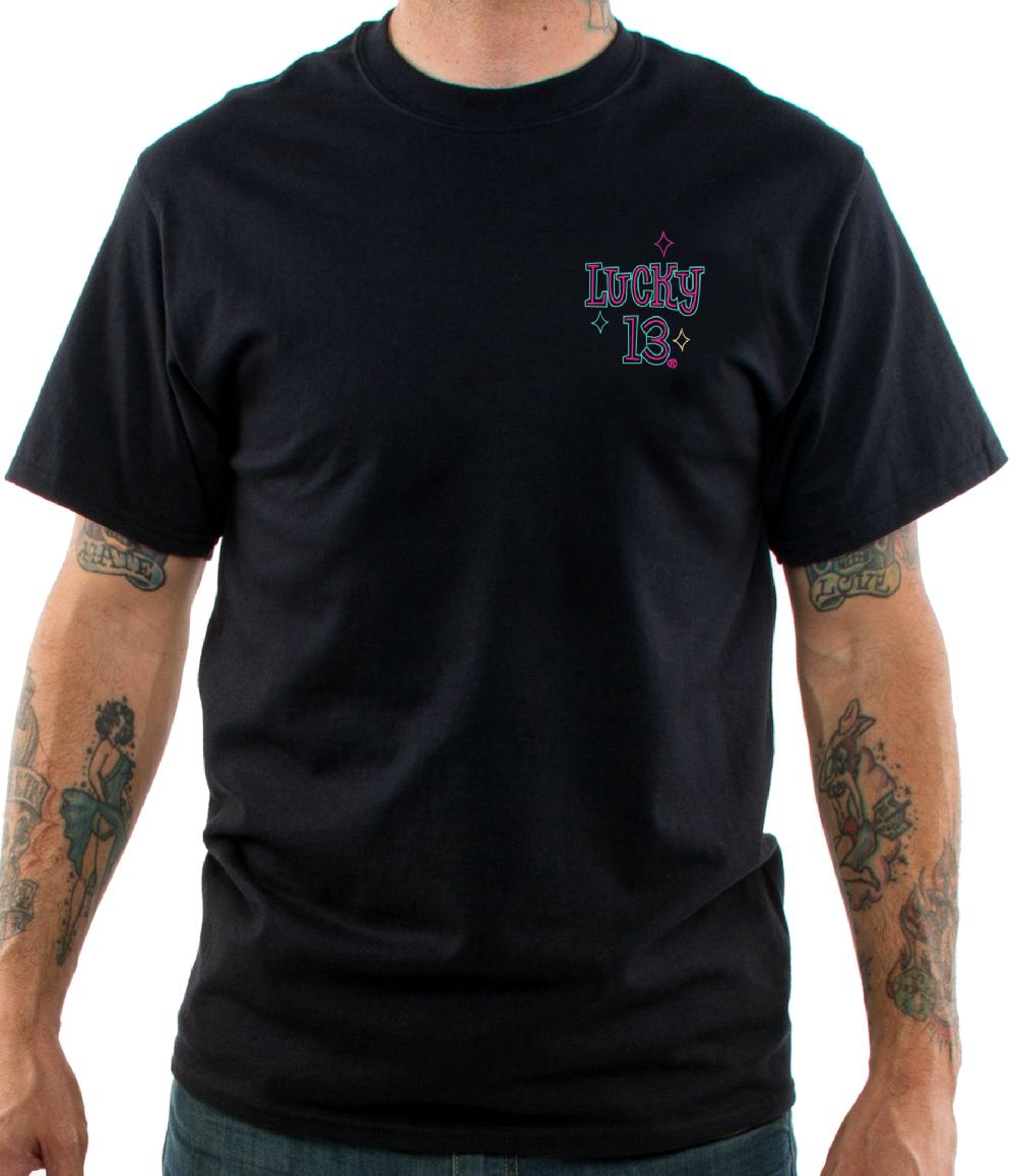 Lucky 13 The VOODOO MIRAGE Men’s Short Sleeve Tee Shirt By Lucky 13 Black – Lucky13apparel