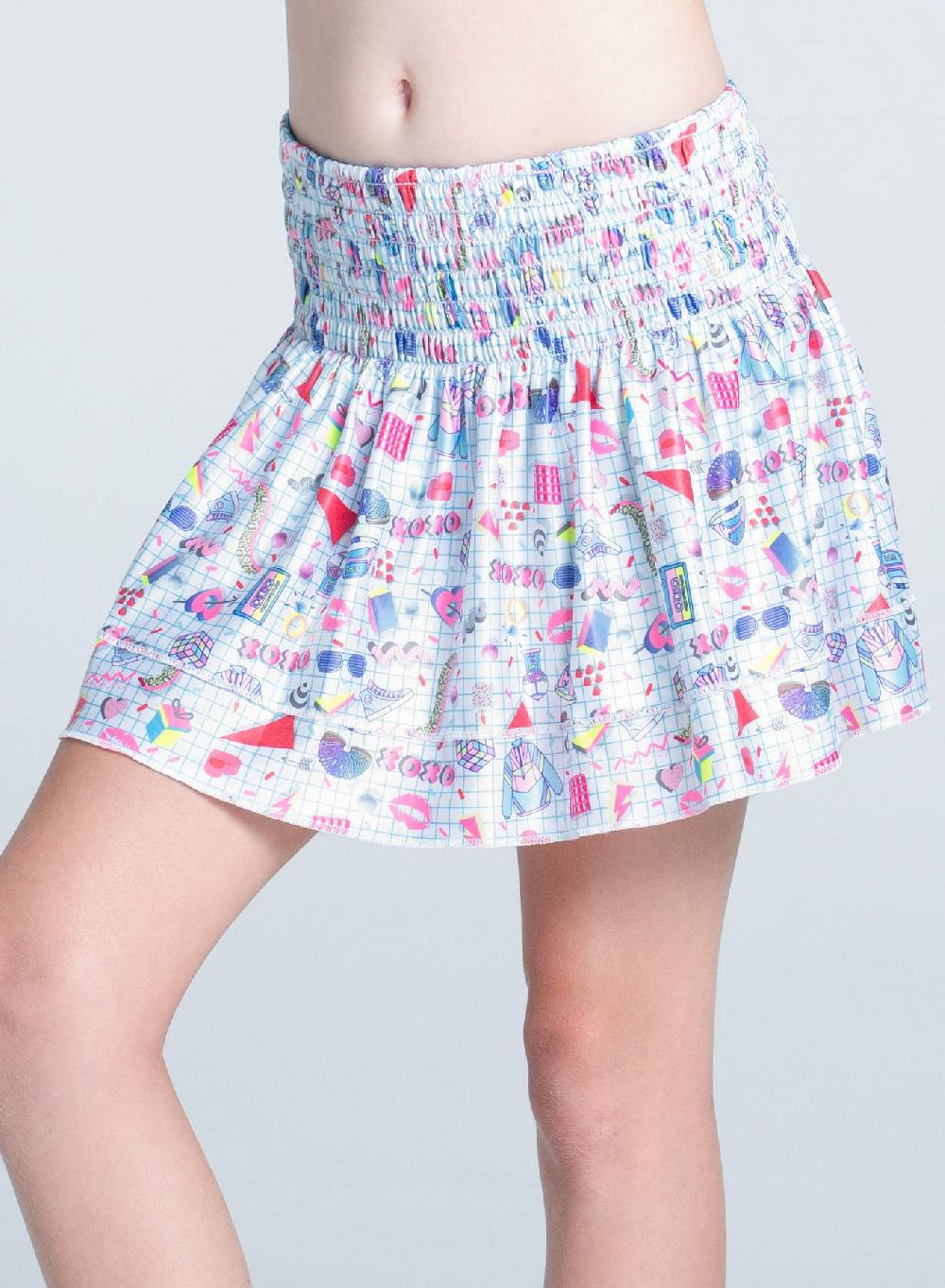 Lucky In Love Diva Smocked Skirt- Girls