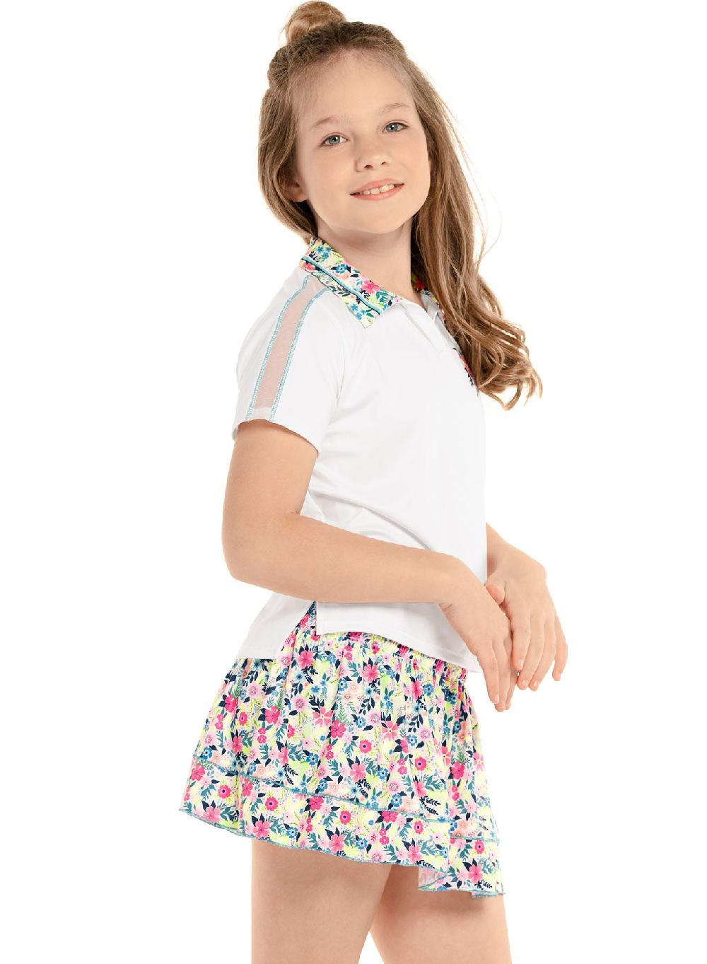 Lucky In Love Flower Frenzy Polo Short Sleeve