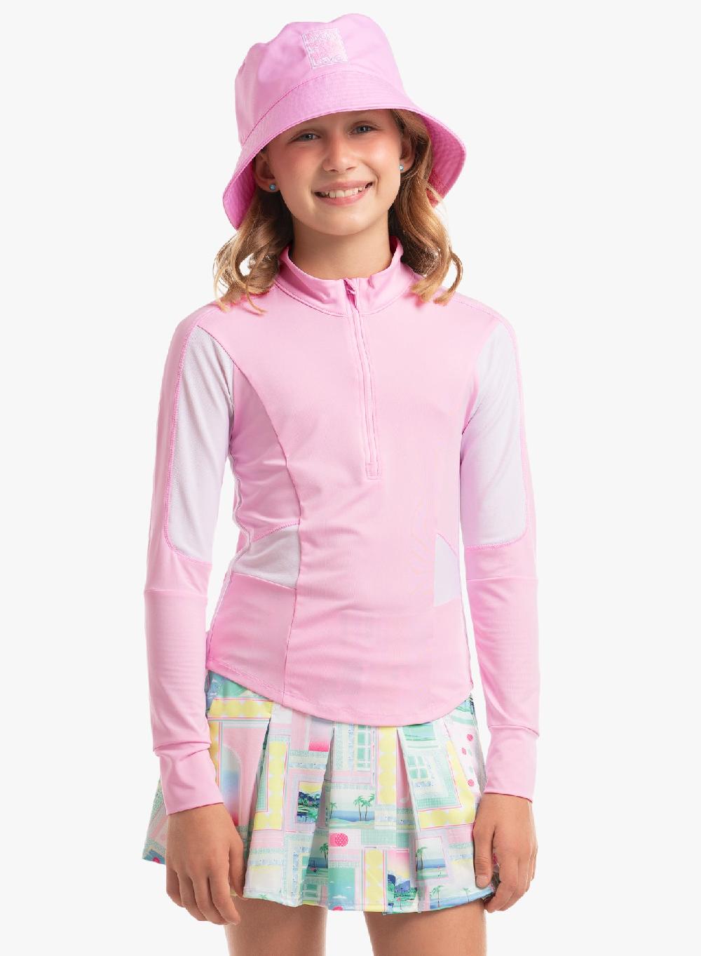 Lucky In Love Girl Power 1/4 Zip Long Sleeve