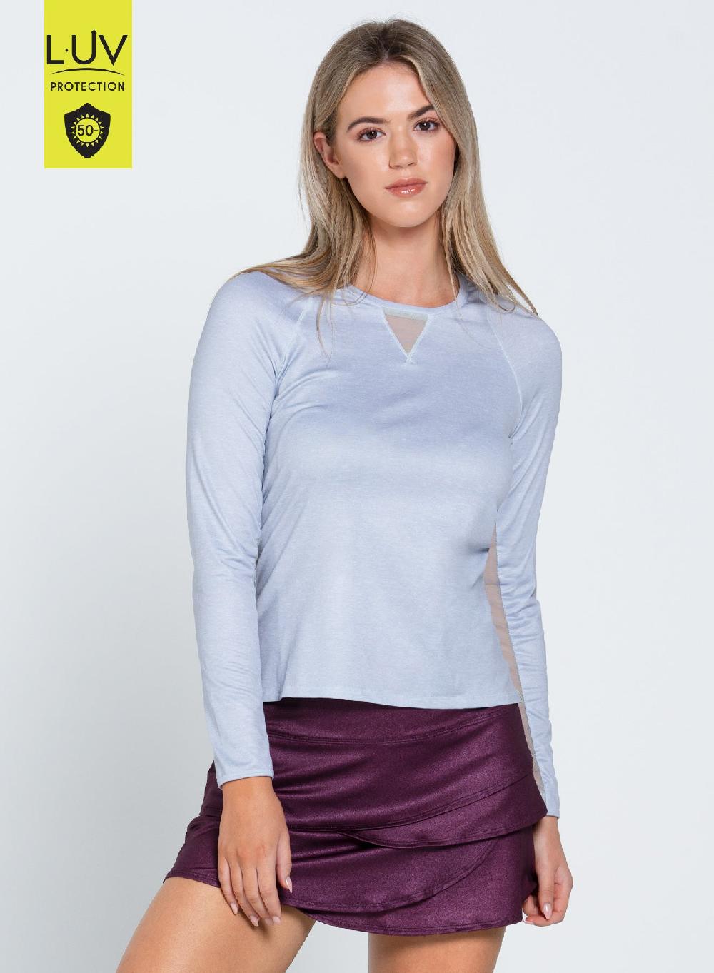 Lucky In Love Heather High Low Breezy Long Sleeve