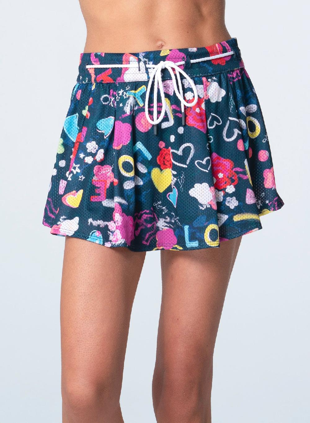 lucky In Love High Waist Love You Skirt