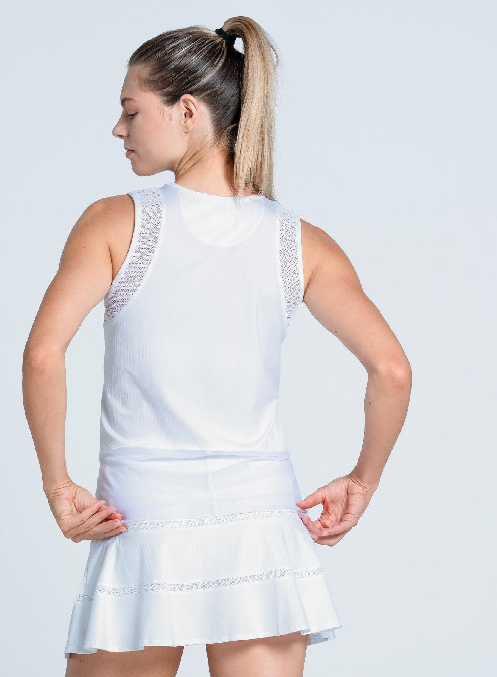 Lucky In Love Lace Chevron Tank