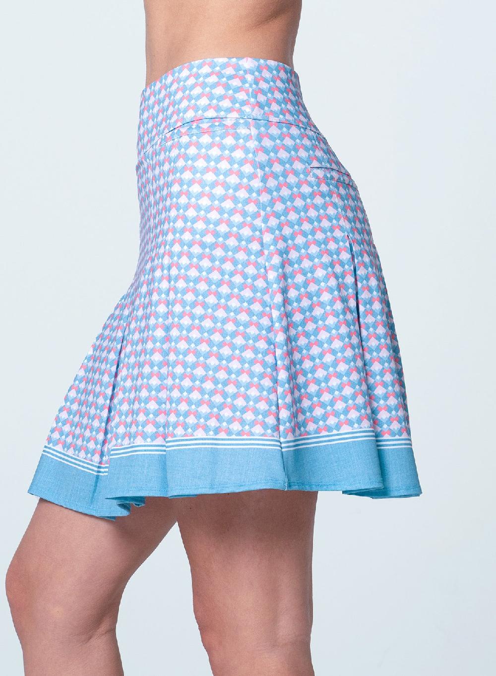 Lucky In Love Linen Glam Pleat Skort