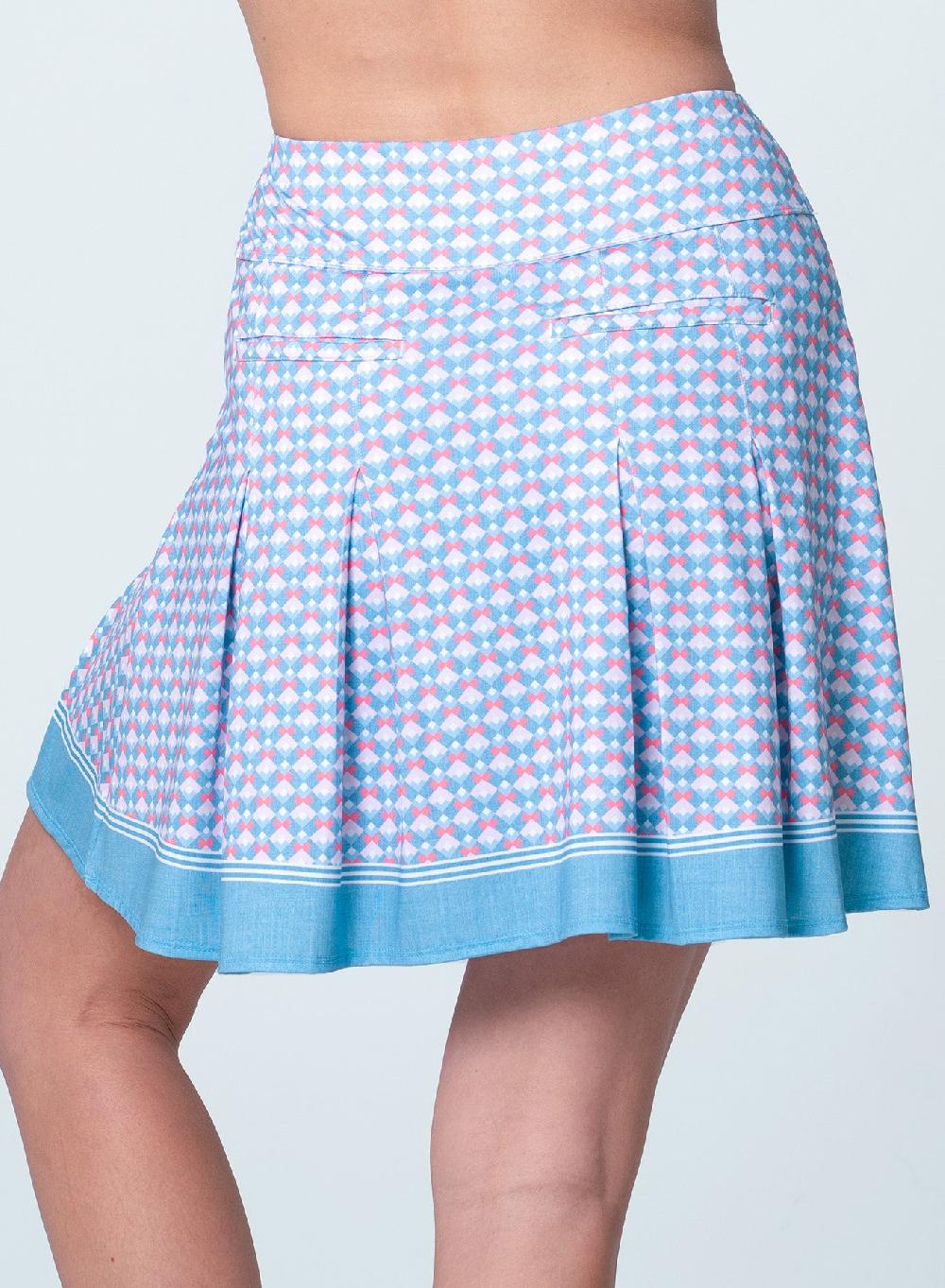 Lucky In Love Linen Glam Pleat Skort