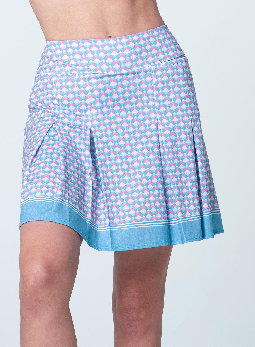 Lucky In Love Linen Glam Pleat Skort