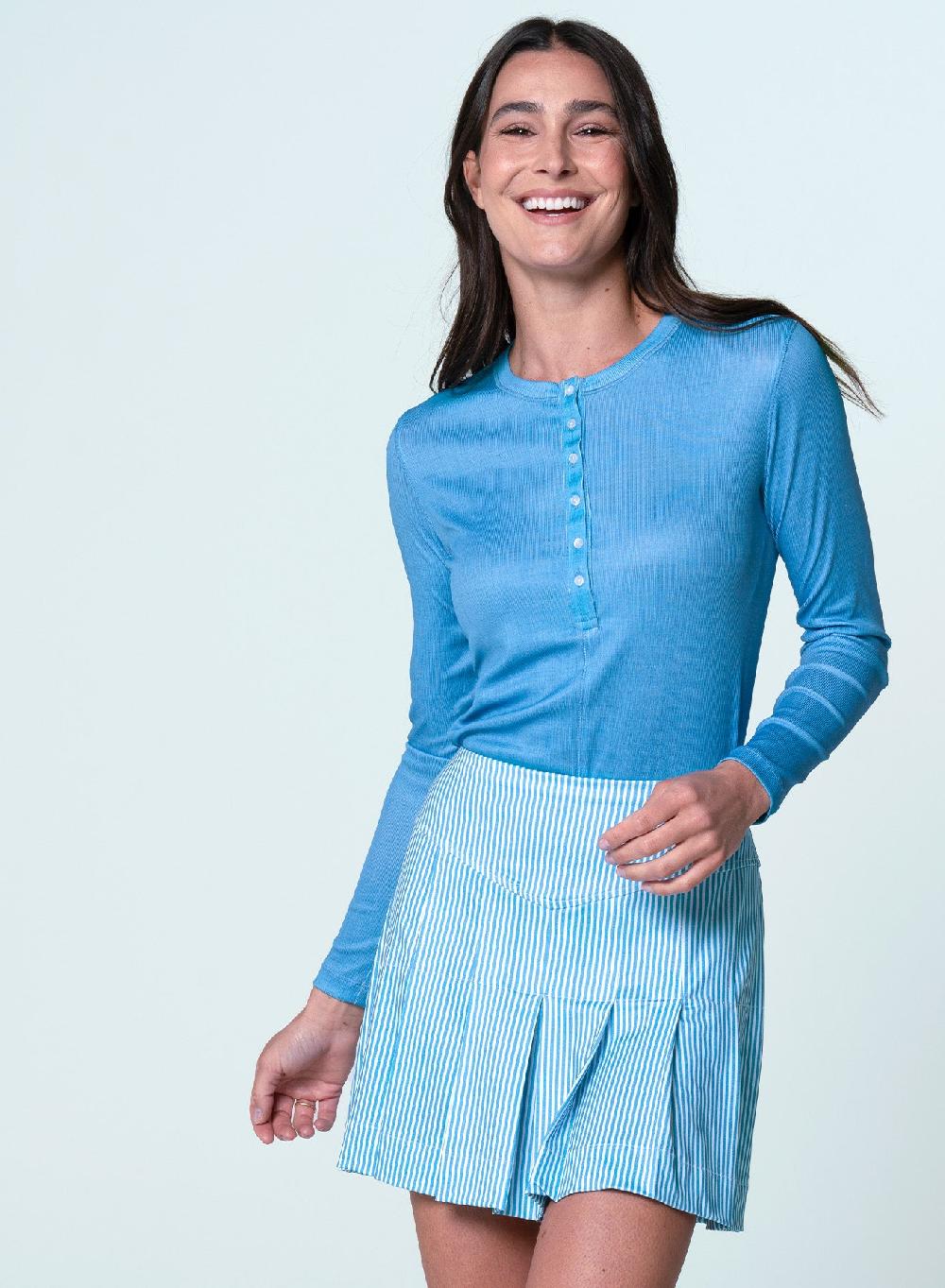 lucky in love Linen Play Henley Long Sleeve