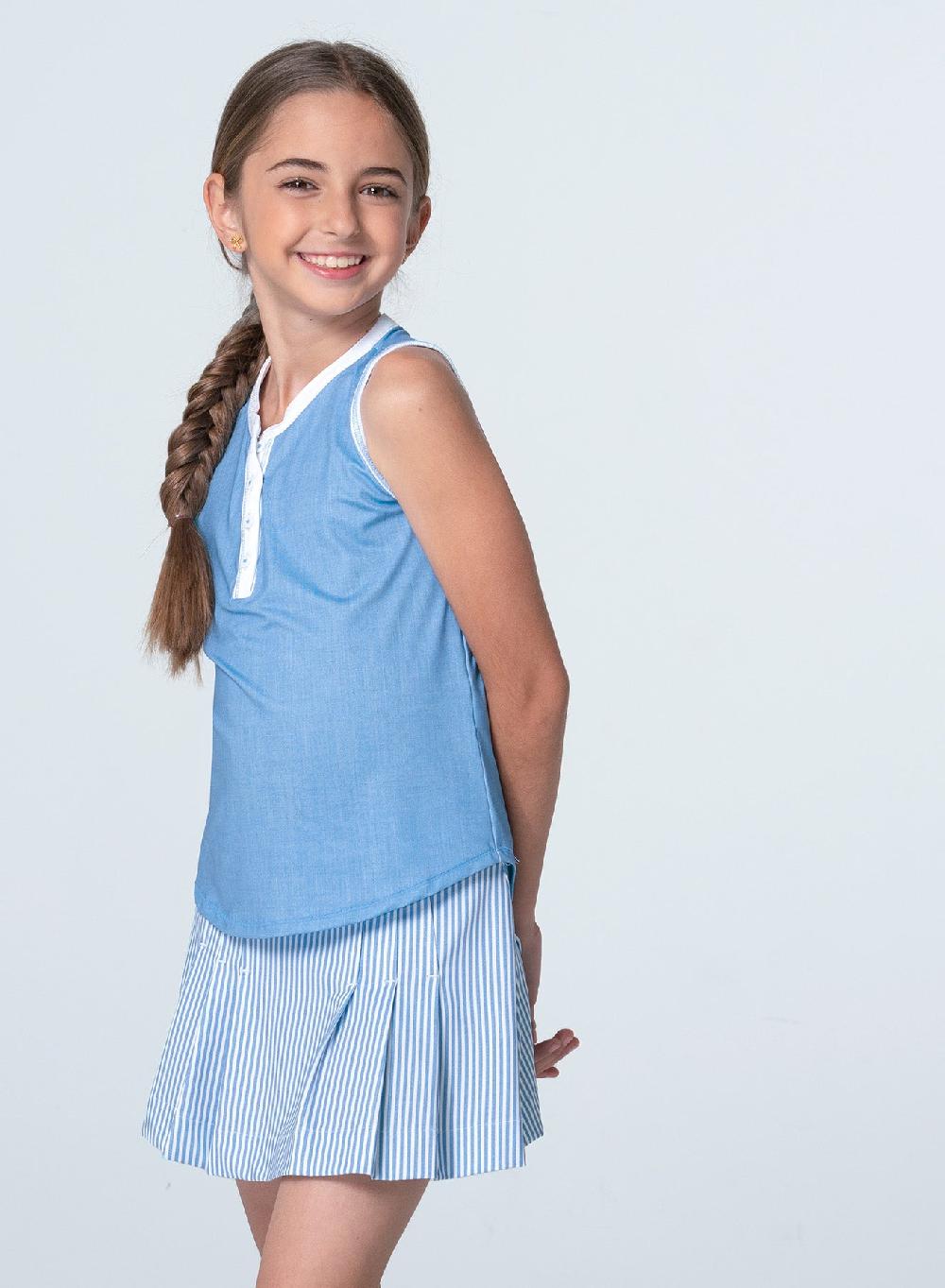 Lucky In Love Linen Play Henley Tank