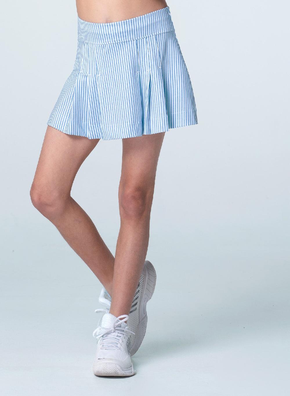 lucky in love Linen Stripe Pleat Skirt-Girls