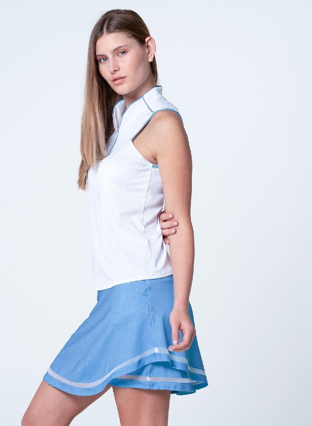 Lucky In Love Mandarin Collar Sleeveless