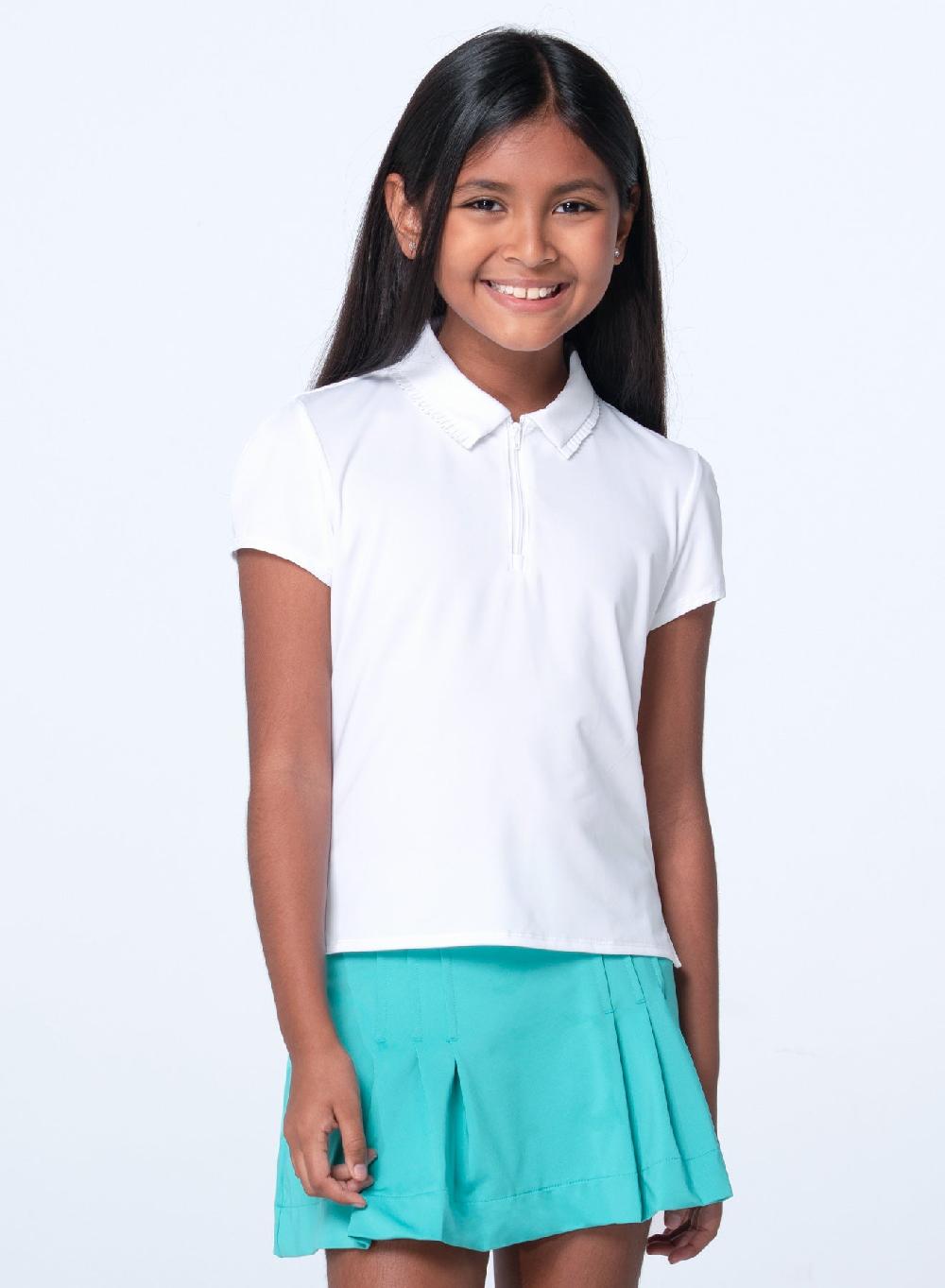 lucky in love Pleated Polo Short Sleeve