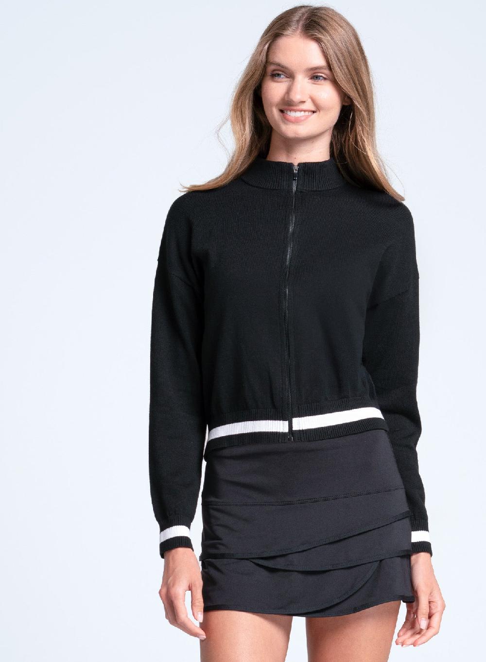 lucky in love Rally Mock Neck Cardigan