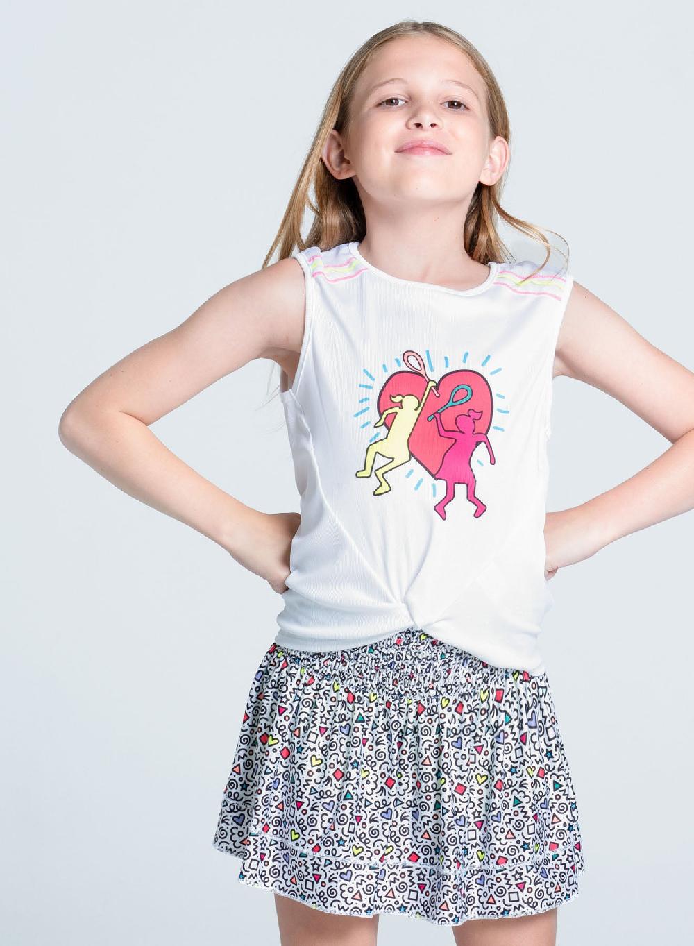 lucky in love Retro Doodles Tank