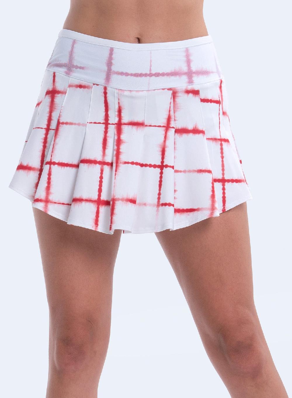 Lucky In Love Shibori Plaid Skirt