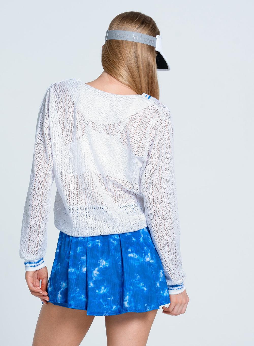 Lucky In Love Shibori Stripe Lace Pullover