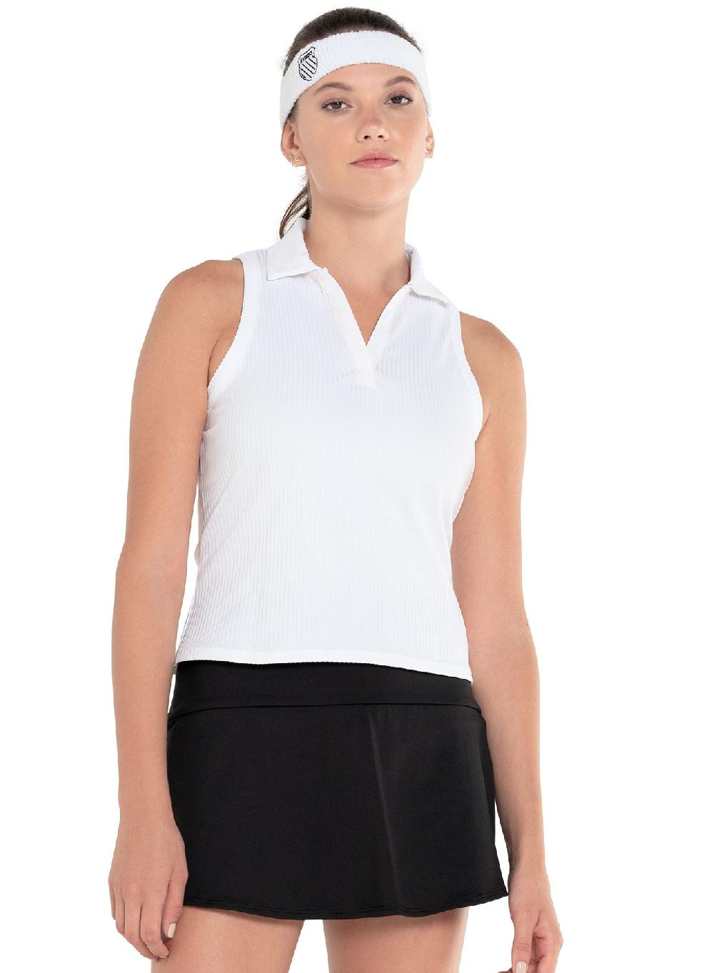 lucky in love Sleeveless Rib Polo