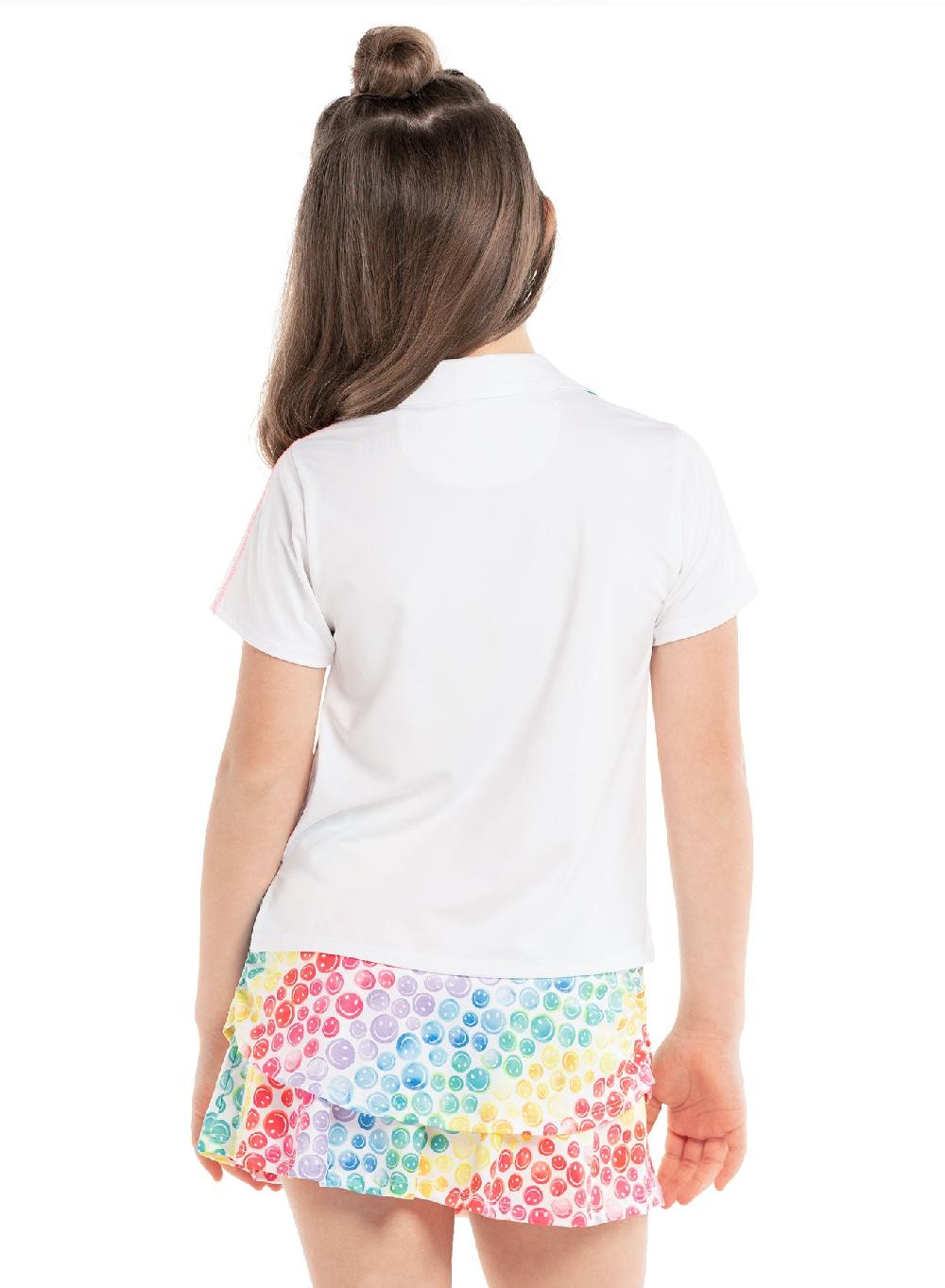 Lucky In Love Smile On Polo Short Sleeve