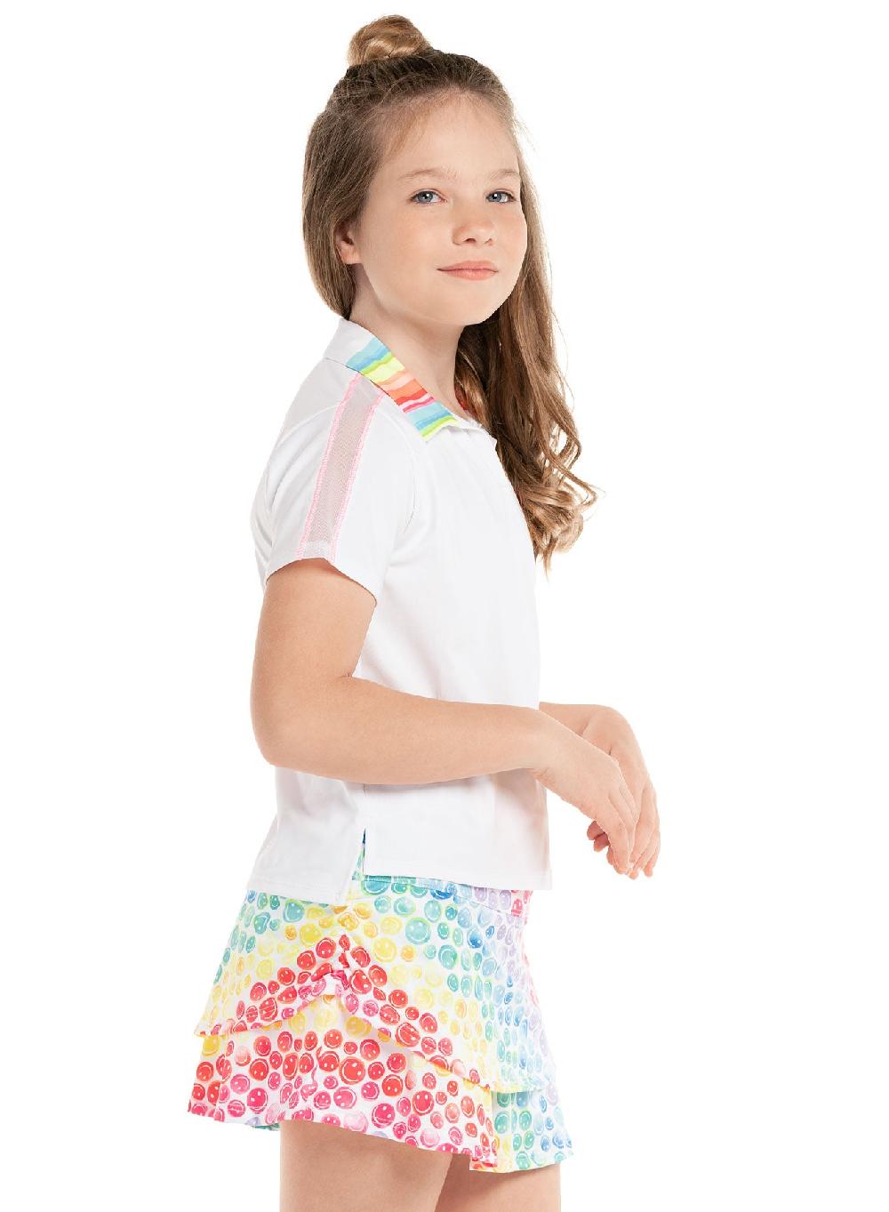 Lucky In Love Smile On Polo Short Sleeve