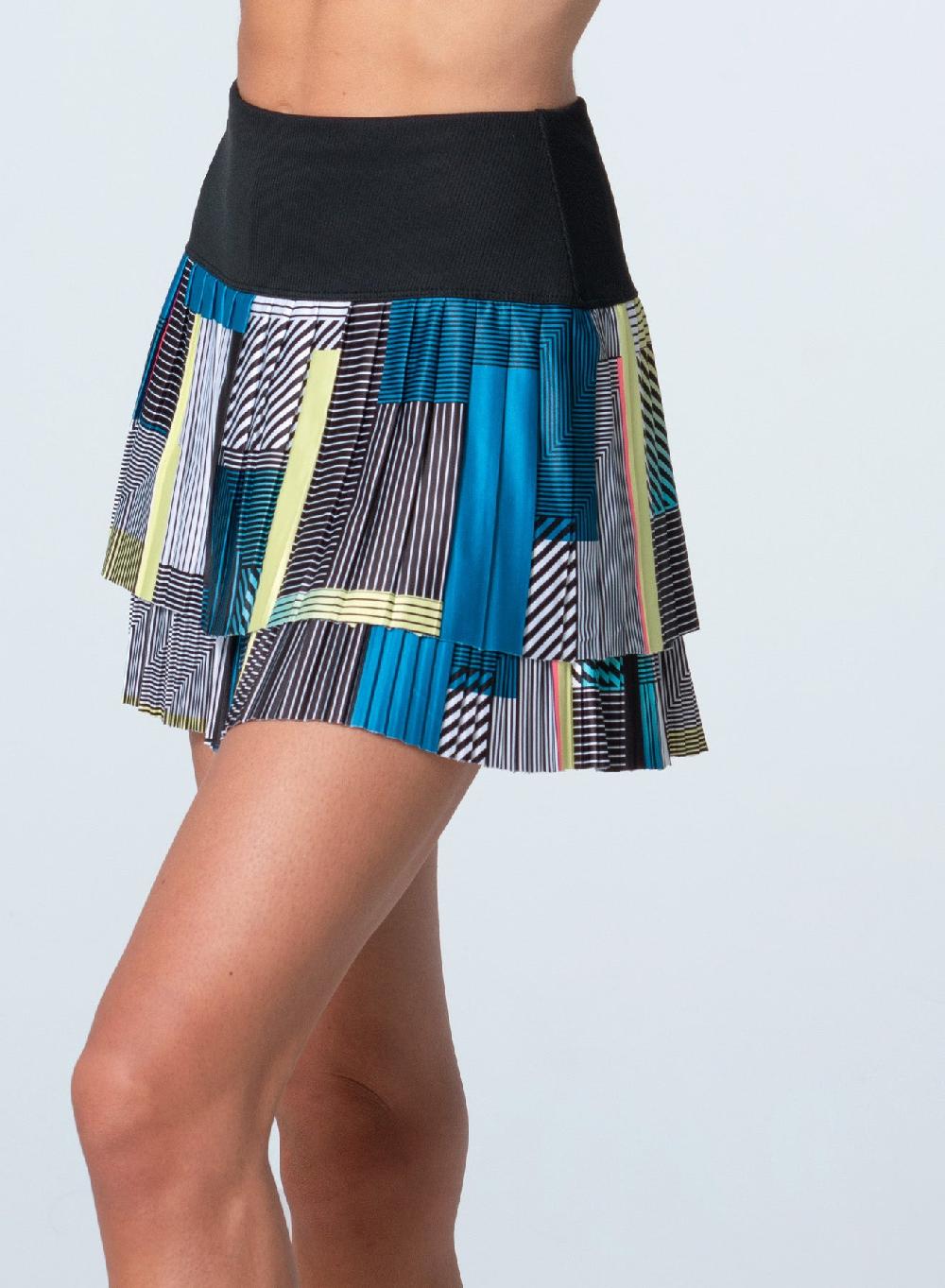Lucky In Love Stripe It Up Pleated Skirt