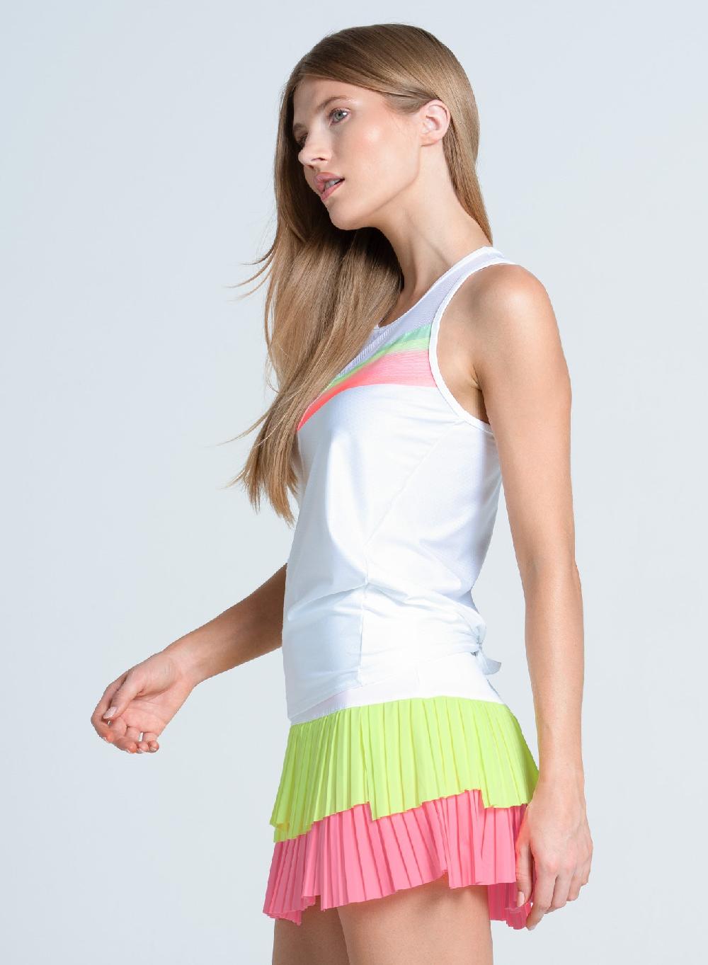 Lucky In Love Sunset Spin Tie Back Tank