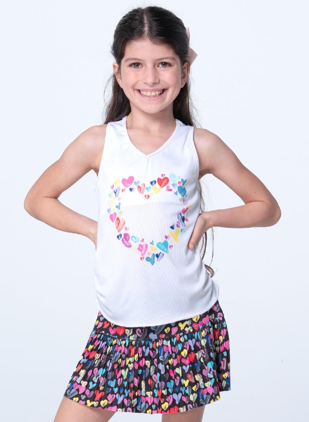 Lucky In Love Thumbprint Hearts Tank