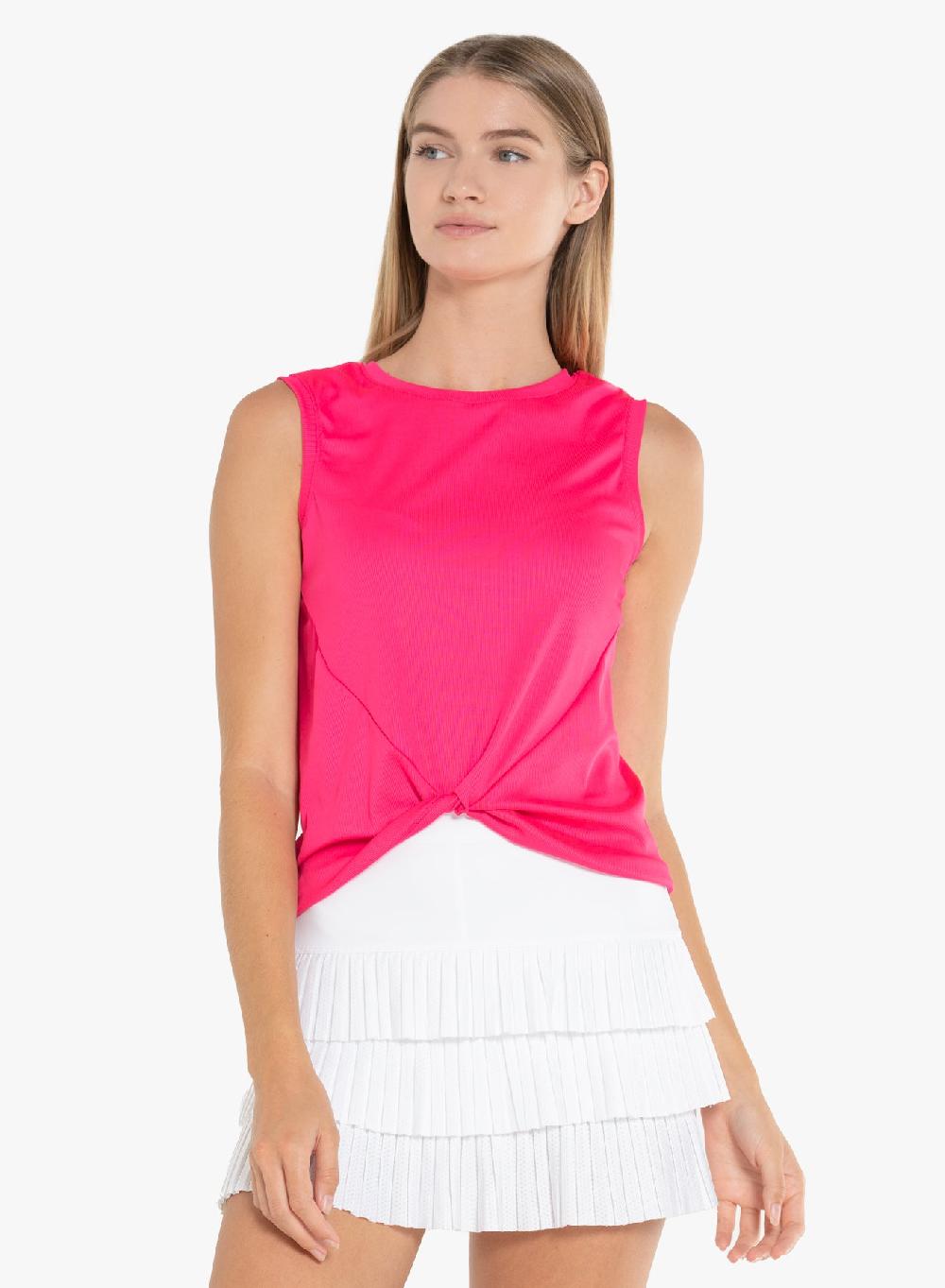 lucky in love Twist Front Tank