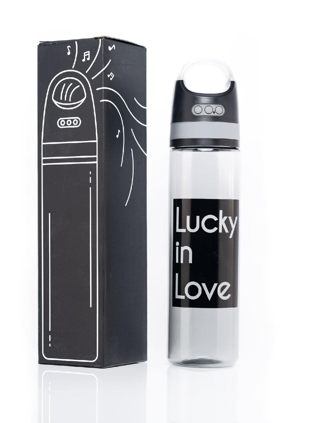 lucky in love Water bottle with Bluetooth speaker