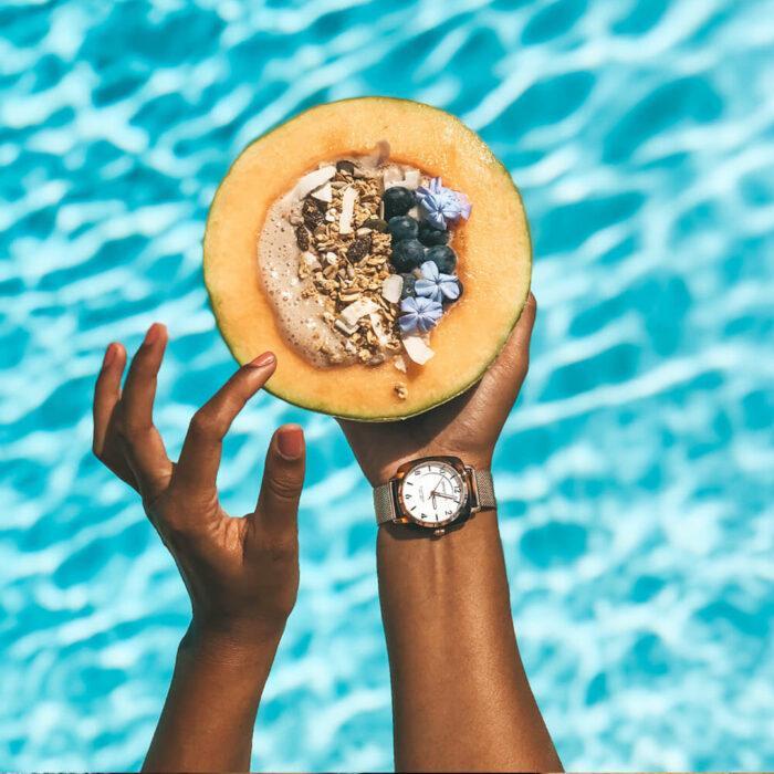 Lucky One Briston Clubmaster Chic White Beige Watch