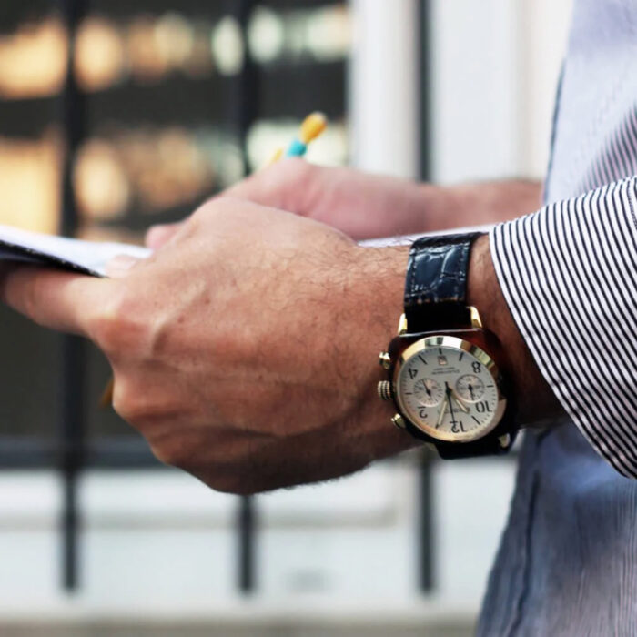 Lucky One Briston Clubmaster Classic Black Rose Gold Watch