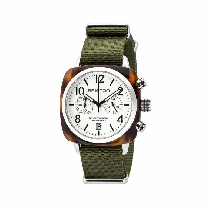 lucky one Briston Clubmaster Classic Chrono White Watch