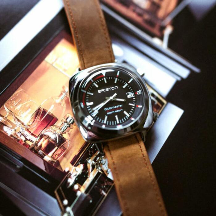 Lucky One Briston Clubmaster Diver Black Dial Watch