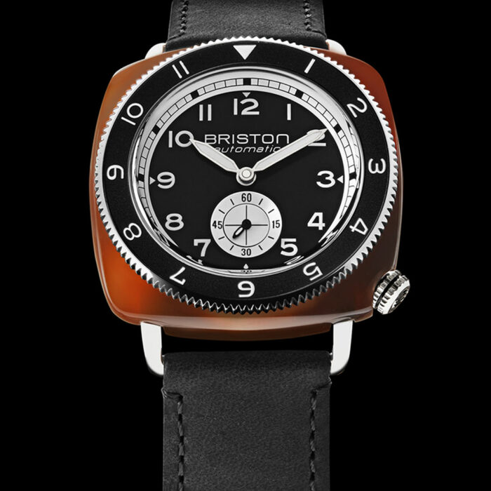 Lucky One Briston Clubmaster Legend Small Seconds Black Leather Watch