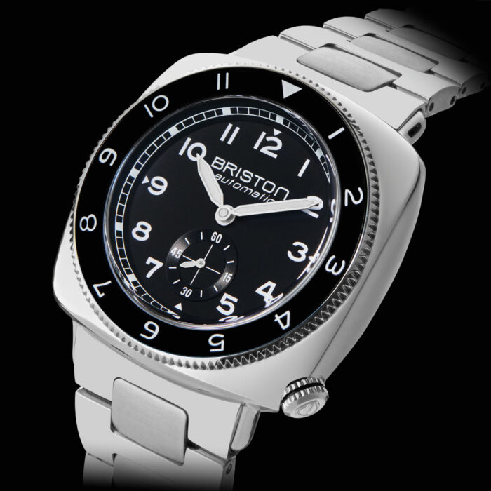 Lucky One Briston Clubmaster Legend Small Seconds Black Steel Watch