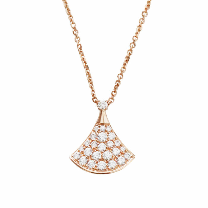 lucky one Bulgari Divas Dream Necklace Rose Gold Diamond