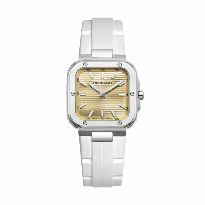 lucky one Champagne Cap Camarat Square Watch Herbelin