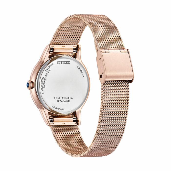 Lucky One Citizen L Eco-Drive Rose Gold Watch EM1153-88A