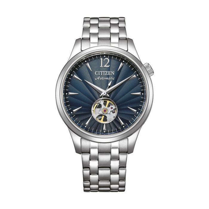 lucky one Citizen Open Heart Steel Blue Dial Watch NH9131-73L