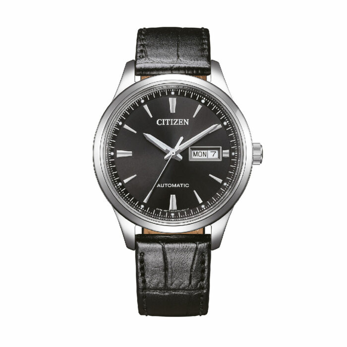 lucky one Citizen Platform Mechanical Black Leather Watch NY4058-01E