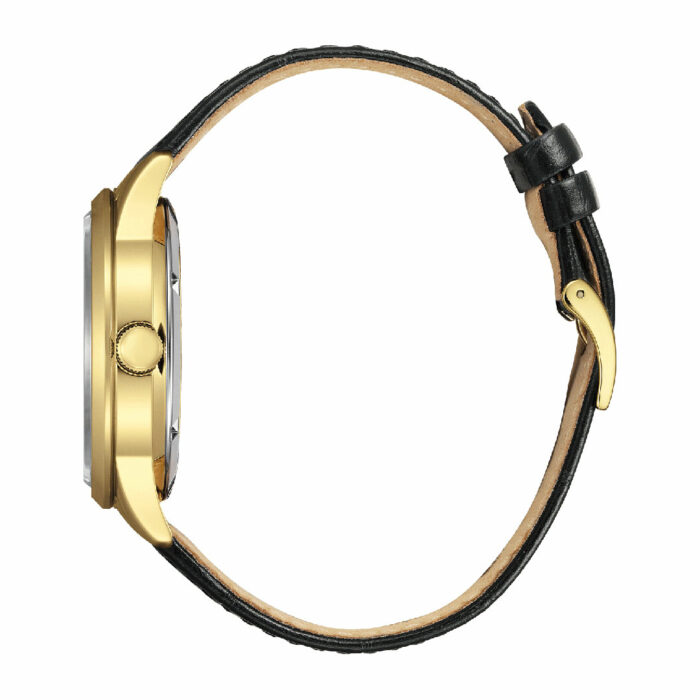 Lucky One Citizen Platform Mechanical Leather Gold Watch NY4059-09A