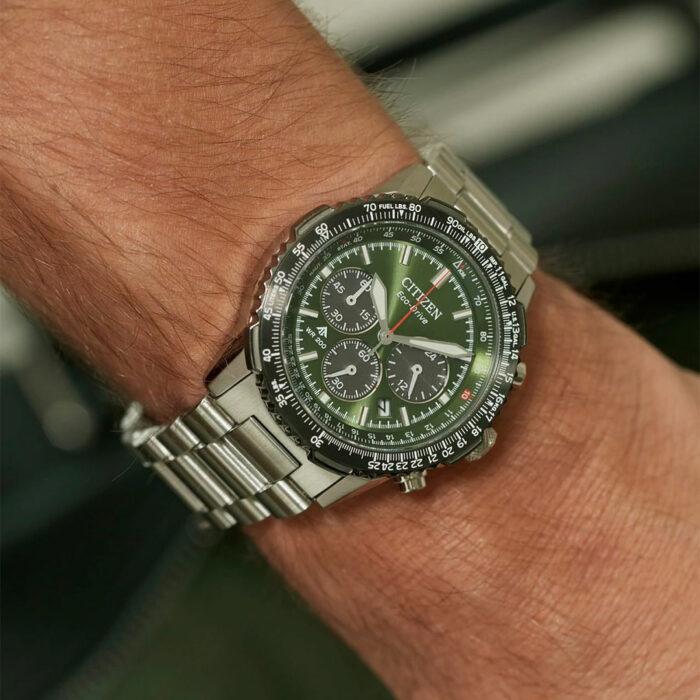 Lucky One Citizen Promaster Air Chronograph Green Watch CA4664-60W
