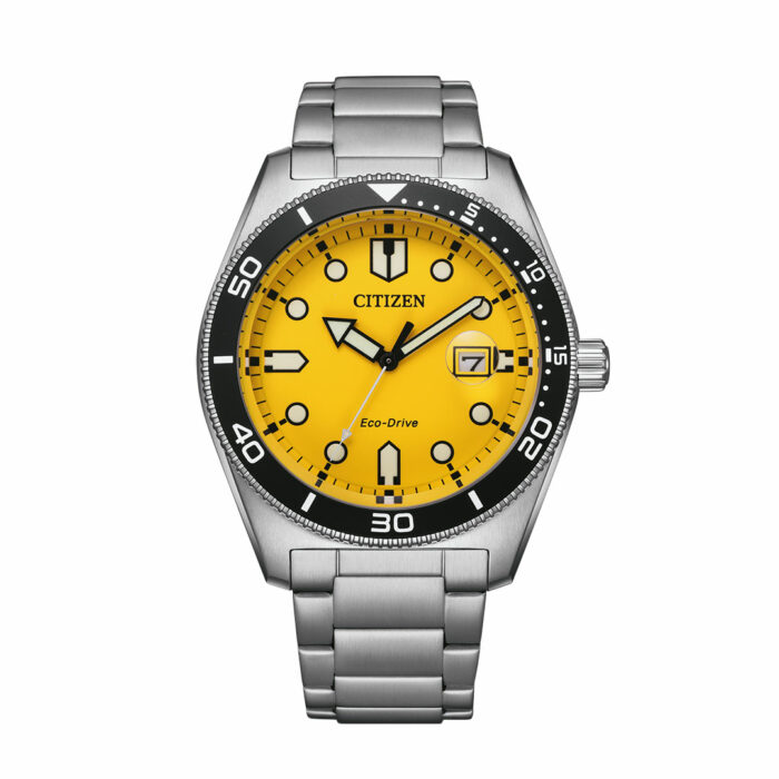 lucky one Citizen Sunset Eco Drive Yellow Dial Watch AW1760-81Z